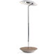 Royyo 17.4 inch 11.00 watt Chrome with Oiled Walnut Desk Lamp Portable Light
